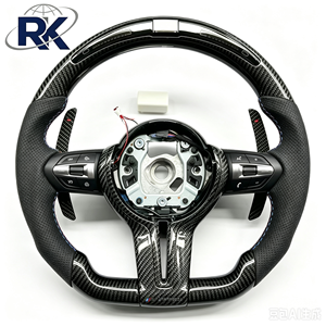 Volant en fibre de carbone à bas <span class=keywords><strong>prix</strong></span> avec emblème M et palettes de changement de vitesse en carbone pour <span class=keywords><strong>BMW</strong></span> F20 F30 F10 F25 F15 M2 M3 M4 M5 – Vente directe usine - Product Image 4