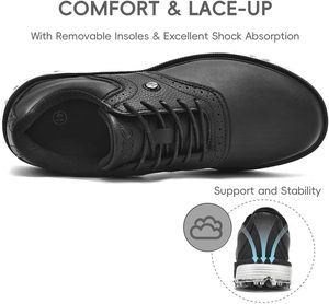 ULTIANT Golf <strong>Shoes</strong> Mens Waterproof Mesh Lining Spikeless Classic Professional Stability for Golf Training - Product Image 6