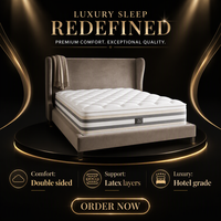 Matelas en latex double face JISI Queen, doux, 30 cm, matelassé, pour chambre d'hôtel