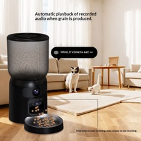 Distributeur de nourriture portable à double objectif pour chats et chiens avec détection de mouvement intelligente et alimentation automatique et reconnaissance à double objectif