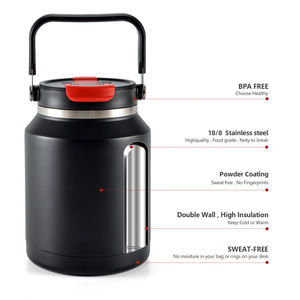 Growler à bière en acier inoxydable, carafe isolée pour l'eau et le lait, <span class=keywords><strong>1L</strong></span>, grande capacité, <span class=keywords><strong>bouteille</strong></span> d'eau - Product Image 4