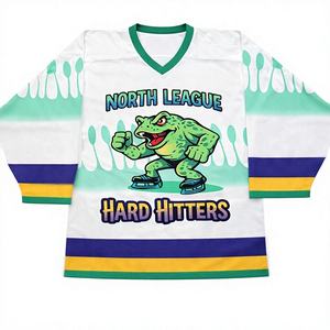 Maillot de sport à capuche pour homme, coupe régulière, style hockey, personnalisé OEM, manches longues, streetwear d'hiver, sublimation, respirant, séchage rapide - Product Image 1