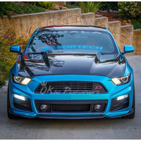 Capot en fibre de carbone de style Mustang suralimenté 2015-2017 pour Ford Mustang Gen6 S550.1 2015-2017