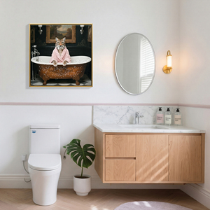 Póster con impresión artística de tigre en la bañera, <span class=keywords><strong>carteles</strong></span> decorativos <span class=keywords><strong>para</strong></span> baño, impresiones <span class=keywords><strong>para</strong></span> el baño, cuadro <span class=keywords><strong>para</strong></span> el hogar, galería de obras de arte - Product Image 2