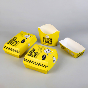 กล่องอาหารแบบใช้แล้วทิ้งพิมพ์โลโก้ได้ กล่องอาหารแบบนำกลับบ้าน บรรจุภัณฑ์สำหรับเบอร์เกอร์ เฟรนช์ฟรายส์ <span class=keywords><strong>ไก่</strong></span><span class=keywords><strong>ทอด</strong></span> - Product Image 3