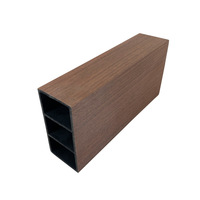 Colonne de séparation WPC carrée moderne, grain de bois écologique, tube 100x50, étanche, longueur personnalisable, pour salon domestique