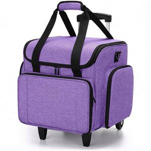 Free Sample Collapsible Deluxe Polyester <b>Sewing</b> <b>Machine</b> Storage Case Rolling Trolley Tote Carrying <b>Bag</b> HEXIN Brand Model HXJ0440 - Product Image 2