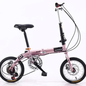 Bicicleta Plegable Sanhe Horse de 14 Pulgadas con Cuadro de Acero al Carbono, Ultraligera, Portátil, para Adultos, para Ciclismo Urbano y de Ocio, con Frenos V/Disco - Product Image 4