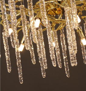 Luminaire suspendu moderne en cristal Lustre décoratif à LED pour branche d'arbre de salon à la mode Lampe suspendue - Product Image 5