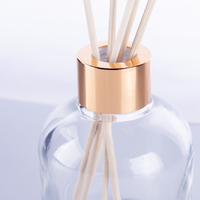 Diffuseur de bâtons de bouteille en verre avec couvercle en bois, parfum vide de luxe de 200ml
