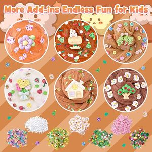Kit de slime marron pour enfants, ensemble de slime cristallin effet nuage de beurre, cadeaux de fête, OEM ODM, vente en gros, fournisseur de jouets sensoriels, cadeau - Product Image 3
