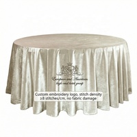 Nappe ronde en velours épais, résistante aux plis et aux peluches, lavable, de qualité supérieure, pour hôtels 5 étoiles et salles de banquet