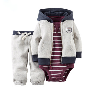 Conjunto de Ropa para Niños al por Mayor, Chaqueta con Capucha de Algodón de Manga Larga para Niños y Niñas, Pantalones, 3 Piezas, Conjuntos de Ropa para Niños, Ropa para Bebés - Product Image 3