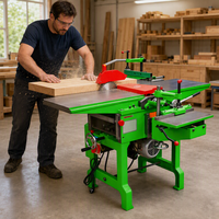 Machine à bois combinée multifonction MQ443A : Scie, Dégauchisseuse et Raboteuse avec table coulissante pour atelier de menuiserie