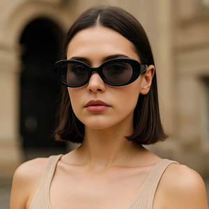 Gafas de Sol de Moda Y2K para Hombre y Mujer, Logotipo Personalizado, Marcas de Moda, Monturas Ovaladas Pequeñas, Gafas de Sol UV400 de Alta Calidad - Product Image 1