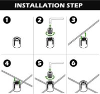 Acier inoxydable poli 316 systèmes de treillis mur vert câble câble bouchon croix pince pince raccords King Wing M8 * 2-M16*8