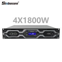 Amplificateur de sonorisation Line Array DSP SR4-1800 Sinbosen 4 canaux en aluminium avec MOSFET SiC – Amplificateur puissant fabriqué à Guangzhou