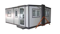 Maison conteneur moderne, portable, contemporaine, pliable, facile à installer, 2 chambres, 40 pieds, luxueuse, respirante, en panneaux sandwich en acier
