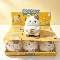 Mainan Kucing Keberuntungan Jumbo Ukuran Besar 15cm, TPR Lembut, Slow Rebound, Pereda Stres