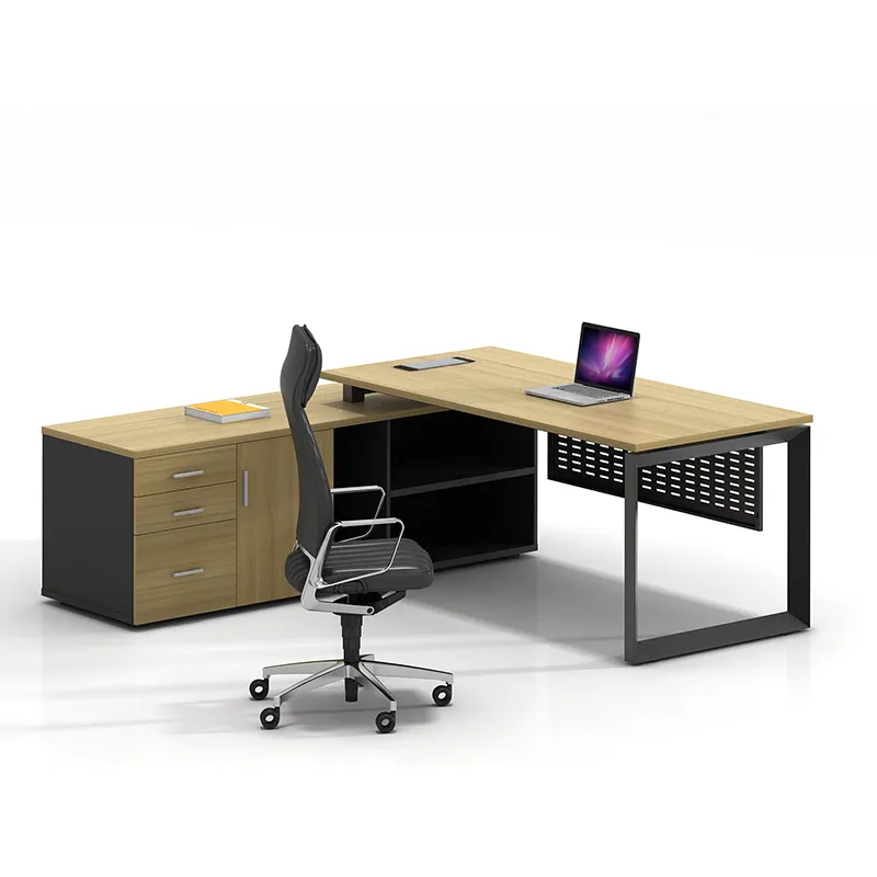 आधुनिक कार्यालय फर्नीचर सस्ते कार्यकारी एल के आकार का कार्यालय डेस्क