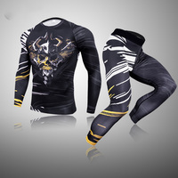 Nueva ropa interior térmica de invierno de alta calidad para hombres, conjuntos de ropa interior 3D Spartan Compression Ski Sweat, ropa térmica de secado rápido para hombres