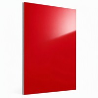 Panel Compuesto de Revestimiento de Aleación de Aluminio Rojo Brillante de 4 Pulgadas, Panel ACP ACM para Paredes Interiores y Exteriores, para Apartamentos y Hoteles
