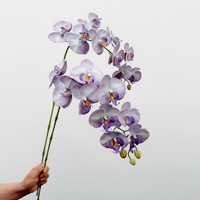 Fleur artificielle Orchidée Papillon de haute qualité, 9 têtes, toucher réel, pour la décoration intérieure