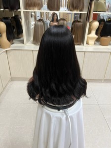 Peluca de Cabello Humano Virgen Chino de Lujo con Encaje Frontal HD, Peluca Judía Kosher Certificada, Cobertura Modesta para Encaje 150% Pequeño/Grande - Product Image 2