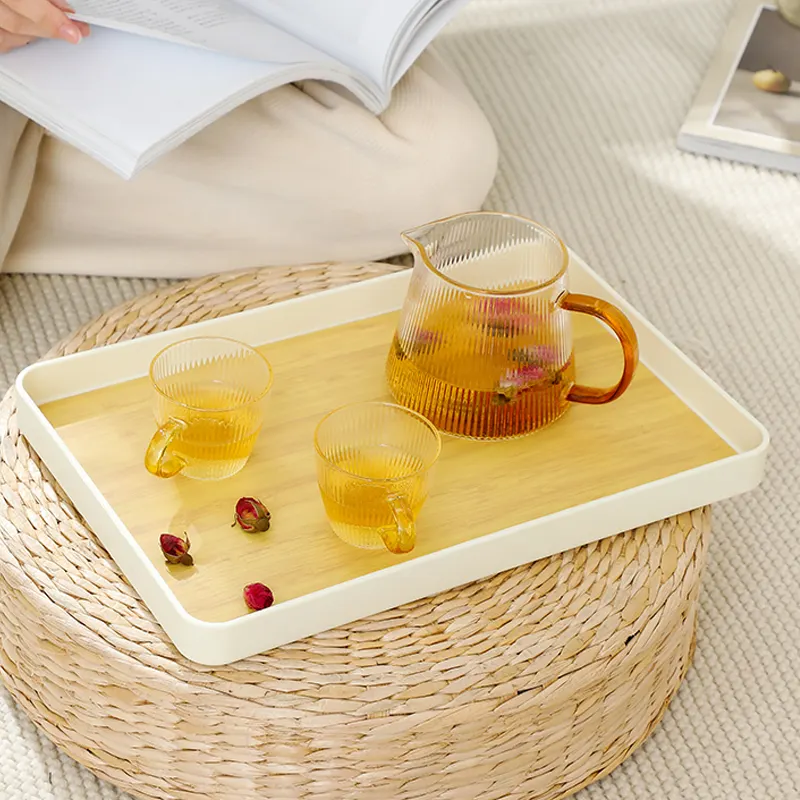 Best Quality Hotel Restaurant Plastic ABS Non-slip Serving Tray Fast Food Tray
