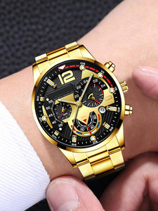 Nuovi <span class=keywords><strong>orologi</strong></span> da <span class=keywords><strong>uomo</strong></span> bracciale 2 pezzi Set regalo in acciaio inox cinturino <span class=keywords><strong>orologi</strong></span> al quarzo per gli uomini Set di gioielli Casual Business orologio da polso - Product Image 6