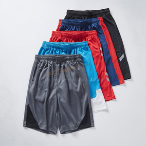 Short de basket-ball de performance pour hommes Short d'entraînement athlétique Poches Gym Running Casual Wear Wicking Tissu à séchage rapide évacuant l'humidité - Product Image 1