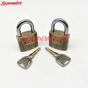 Cadenas en bronze à motifs 40 mm #   Serrure à clé pour boîte à monnaie, serrures de porte antivol pour machine à griffes, console de jeu d'arcade, distributeur automatique - Product Image 2