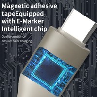 Câble magnétique USB-C tressé en nylon à charge rapide PD 60W 240W 6A certifié MFi pour iPhone 1M/2M et ordinateur – Meilleures ventes
