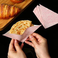 Sacs en papier triangulaires anti-graisse jetables pour emballage alimentaire à emporter, adaptés pour le pain plat, les sandwichs et les en-cas