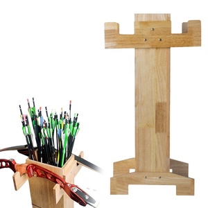 Carcaj <span class=keywords><strong>de</strong></span> flecha <span class=keywords><strong>de</strong></span> madera <span class=keywords><strong>de</strong></span> dos tubos portátil y soporte <span class=keywords><strong>de</strong></span> arco para tiro con arco - Product Image 1