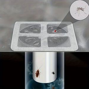 Filtro de desagüe desechable de estilo sencillo, adhesivo para piso, a prueba de cabello e insectos, red de desagüe para baño, suministros para baño y aseo - Product Image 3