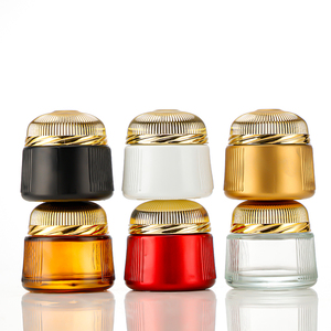 Dubai nghệ tây 150ml lọ thủy tinh có nắp đậy Rỗng Mỹ phẩm bao bì container Blush Vàng nắp thủy tinh kín có thể - Product Image 3