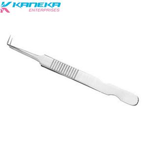 Pince à cils professionnelle à pointe mince en acier inoxydable à 45 degrés pince à cils individuelle pour femmes - Product Image 1