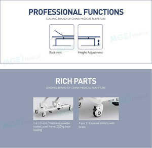 Medige-Mesa de <span class=keywords><strong>examen</strong></span> médico hidráulica, cama de sofá de <span class=keywords><strong>examen</strong></span> hospitalario manual plegable de acero inoxidable, para pacientes - Product Image 3