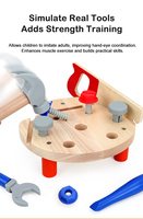 Petit atelier de menuiserie en bois pour enfants - Ensemble d'outils à assembler et jouet Montessori pour développer la motricité fine et l'interaction parent-enfant
