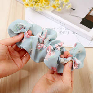Mujeres grandes flores de gasa Scrunchies pelo <span class=keywords><strong>arco</strong></span> de pelo de cola de caballo titular envío gratis - Product Image 6
