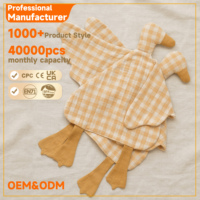 Doudou ultra doux en peluche avec poupée intégrée, jouet de berceau pour nouveau-né, cadeau de naissance, étiquette personnalisée