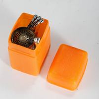 Petit réchaud à gaz intégré pour l'extérieur avec combustible au butane, ensemble portable pour pique-nique et camping avec déflecteur de vent, allumage manuel