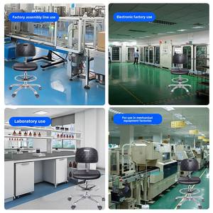 كرسي مكتب بتصميم حديث قابل للتعديل ومضاد للساكنة ، مساند للذراعين معدنية لصالون تجميل الأسنان ، لوح خشبي - Product Image 6