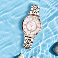 2021 MEIBO Fashion Damen Casual Quarzuhren Edelstahl Armbanduhr Damen Armbanduhr Relogio Feminino