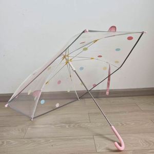 Paraguas Transparente con Orejas de Animales para Niños, con Logotipo Personalizado, con Puntos de Colores, para Uso en Días Lluviosos - Product Image 2