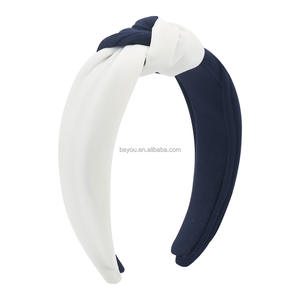 Bandeaux noués à la mode de couleur de sororité grecque pour femmes filles tissu antidérapant à larges bords <span class=keywords><strong>bandeau</strong></span> bijoux - Product Image 5