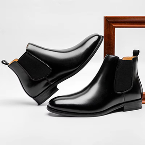 Botas para hombre más vendidas, botas de trabajo británicas de caña alta a la moda, zapatos casuales de caña media versátiles para hombre - Product Image 4