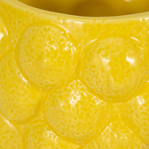 Vaso per Fiori in Ceramica Gialla, Decorazione per Interni ed Esterni, Stile Moderno, Dimensioni Ridotte - Product Image 4