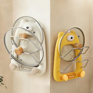 Suction Cup Pot Lid Rack Wall Mounted No Drill Kitchen Storage For Lid And Cutting Board - Product Image 2